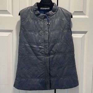 Rain Arabella Cashmere leather blue vest